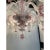 Early 21st Century Chandelier in Transparent and Pink Murano-Style Glass With Flower and Leaf Motifs For Sale - Image 5 of 13