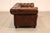 Chesterfield Style 6 Foot Cognac Brown Tufted Leather Sofa For Sale - Image 12 of 16