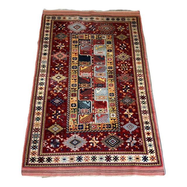 Yalameh Rug with Fine Geometric Pattern by Ignoto For Sale