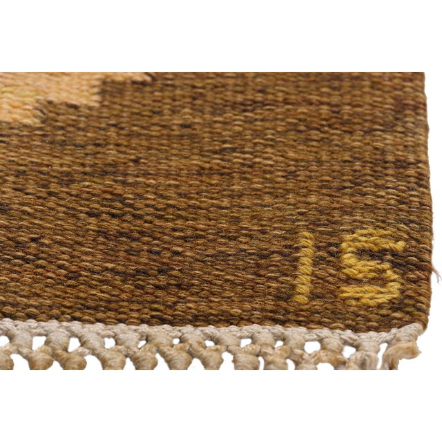 Mid 20th Century Ingegerd Silow Swedish Rollakan Rug, 02'08 X 04'01 For Sale - Image 5 of 11