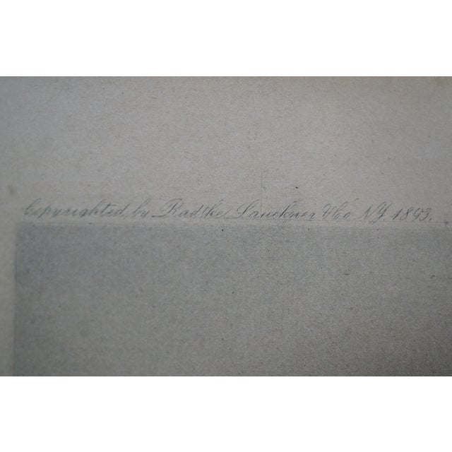 Late 19th Century Antique Ernest C Rost Signed Home of Henry Longfellow Etching 34" For Sale - Image 5 of 11