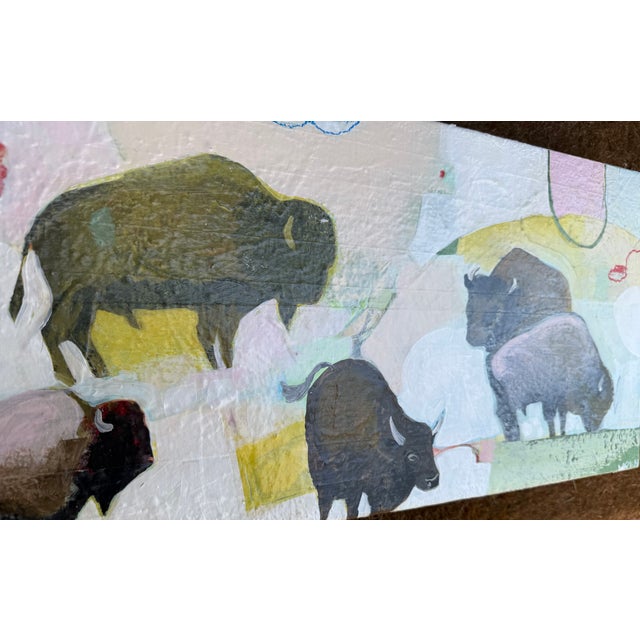 2020s "Bison Biome" a Painting of a Bison Landscape by LWren Walraven For Sale - Image 5 of 9