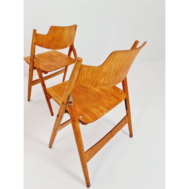 Austrian SE18 Folding Chairs by Egon Eiermann for Wilde & Spieth, 1950s Set of 4 For Sale - Image 15 of 18