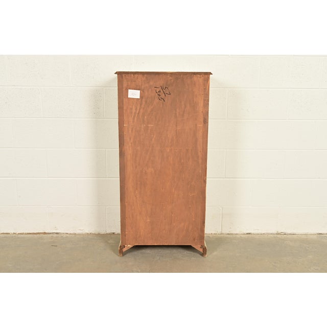 Italian Neoclassical Green and Cream Painted Lingerie Chest or Semainier For Sale - Image 14 of 16