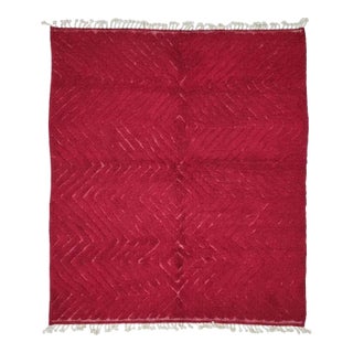 Red Moroccan Rug - 9.8 X 8.2 Ft For Sale