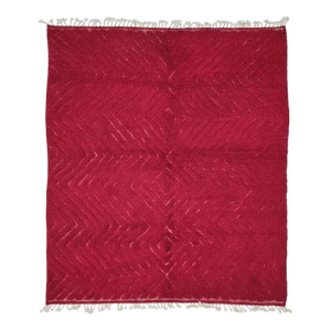 Red Moroccan Rug - 9.8 X 8.2 Ft