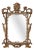 20th Century Chippendale Gilt Metal Mirror with Palmette Crest and Husk Garlands, Italy, 1950s For Sale