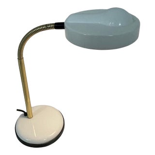 Space Age Postmodern Adjustable Gooseneck Desk Lamp with Bulb-Shaped Shade from Mayja Lighting For Sale
