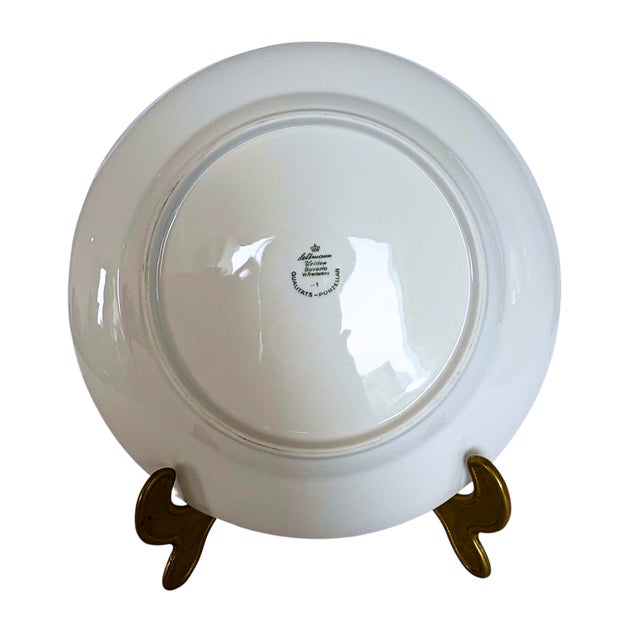 Ceramic Marie-Luise Style White Embossed Porcelain Dinner Service for 6 with Platinum Rim from Seltmann Weiden Bavaria, 1960, Set of 18 For Sale - Image 7 of 9