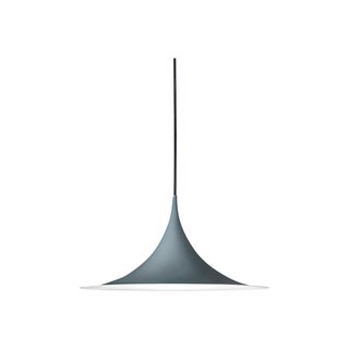 Glossy Blue Grey Semi Pendant - Retail $449 For Sale