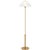 Modern J. Randall Powers by Visual Comfort Signature Hackney Floor Lamp in Hand-Rubbed Antique Brass with Linen Shade For Sale - Image 3 of 3
