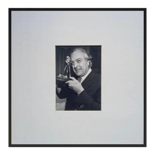1980s Framed Original Black & White Photography of the Film Director Georges Lauthier - Universal Photo For Sale