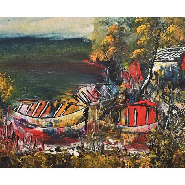 Antonino Pecoraro, View of Baren, Original Oil on Canvas, Late 20th-Century For Sale - Image 3 of 4