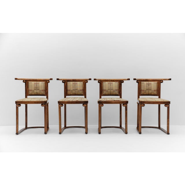 Mid-Century Modern Fledermaus Chairs by Josef Hoffmann for Wittmann, 1960s, Set of 4 For Sale - Image 3 of 18