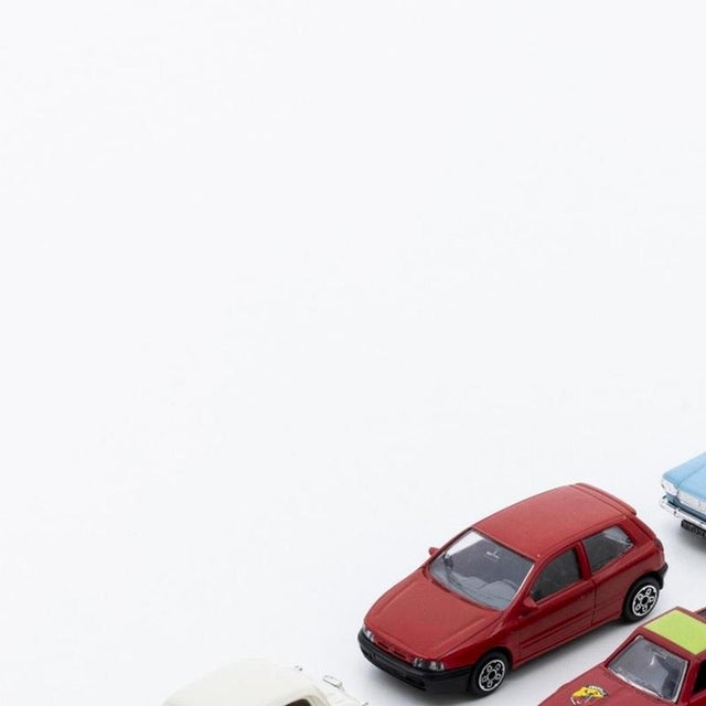 Toys - 9 miniature cars of the FIAT brand. European cars from the 20th century; made of metal and other materials; Fiat...