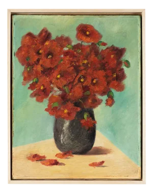 Blooming Poppy, 1929, Oil on Canvas, Framed