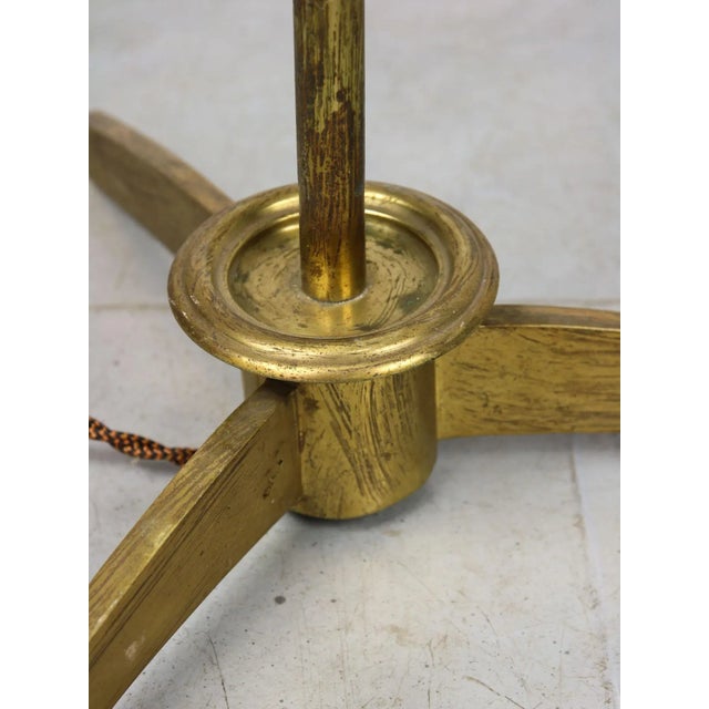 Mid-Century Floor Lamp in Brass and Marble For Sale - Image 6 of 10