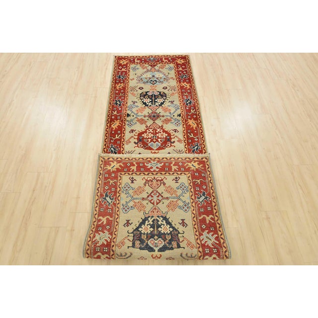 Kazak Runner 2’9” X 9’4” Gray Wool Tribal Hand-Knotted Oriental Rug For Sale - Image 13 of 14