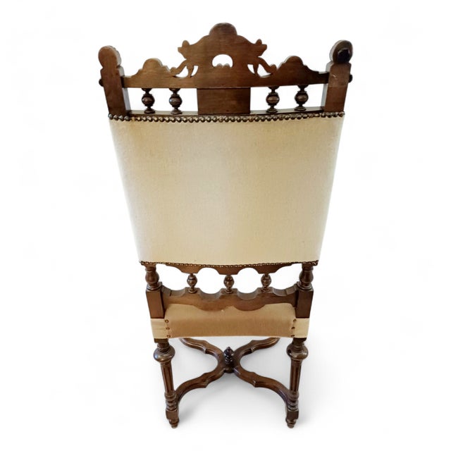 Antique Victorian Carved Chair, 1800s For Sale - Image 6 of 9