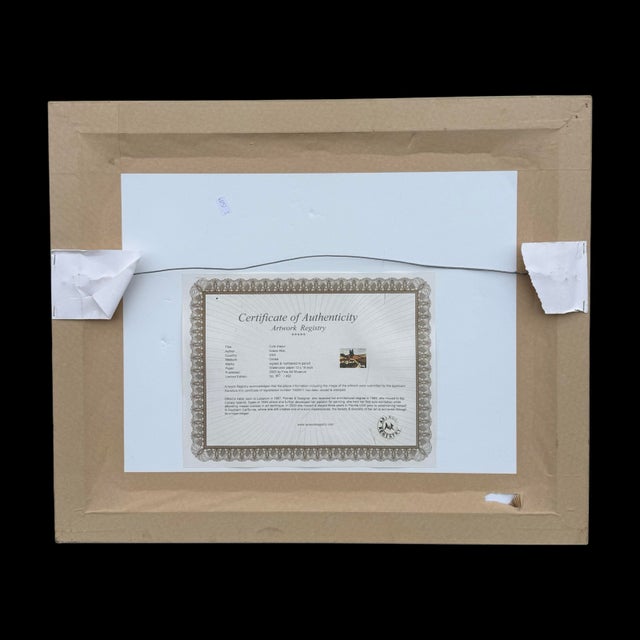 Green Late 20th Century Grace Absi Côte D’Azur Vintage Giclee, Signed & Framed Limited Edition Art W/ Coa For Sale - Image 8 of 9