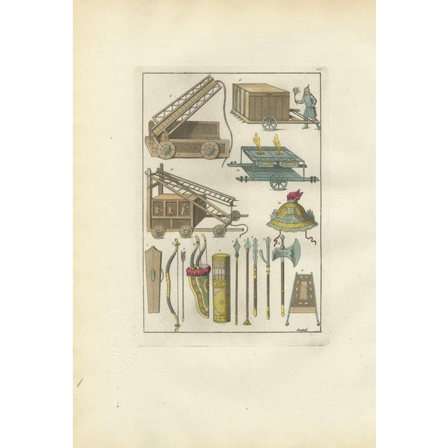 Ferrario, Chinese Military Equipment, 1815, Hand-Colored Engravings, Set of 2 For Sale - Image 10 of 18