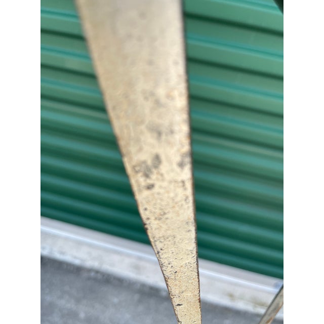 Pair of Iconic Architectural Art Deco Iron Plant Stands With Copper Planter Stands, Circa 1930 Attributed to Warren McArthur For Sale - Image 6 of 10