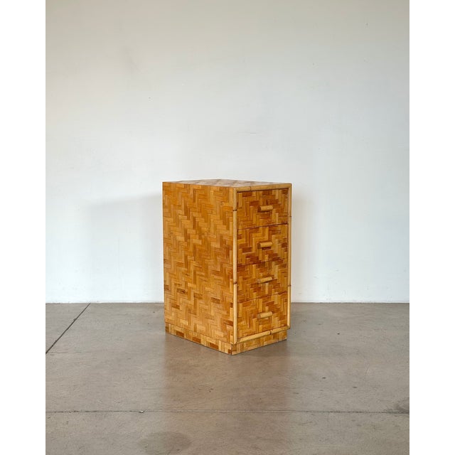 Wood Vintage Bamboo Chest of Drawers, 1970s For Sale - Image 7 of 10