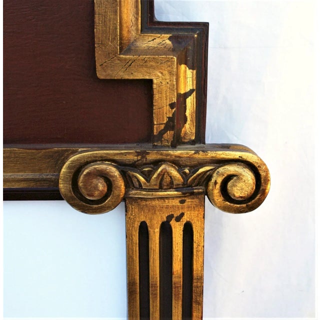 1990s Vintage John Richard Neoclassical Design Wood Mirror For Sale - Image 5 of 9