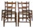 19th Century Primitive Woven Rawhide Chairs, Set of Four For Sale