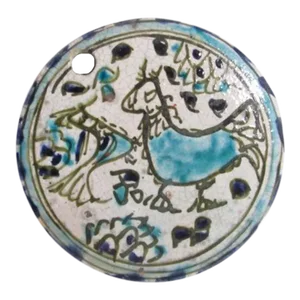 Antique Islamic Quajar Pottery Beehive Cover