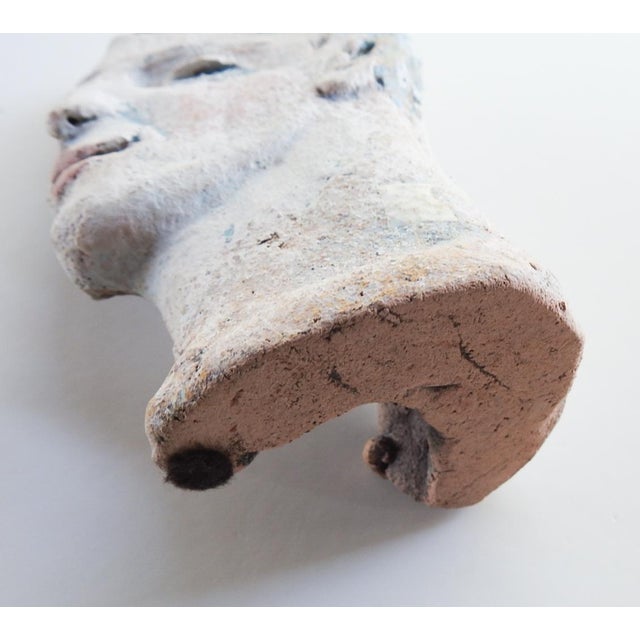 Mid 20th Century Vintage Terra Cotta Male Head Relief Sculpture For Sale - Image 5 of 7