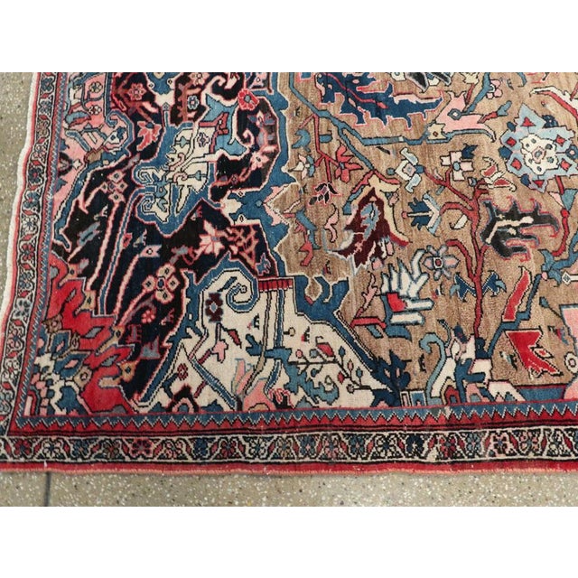Beige Galerie Shabab Collection Early 20th Century Persian Bidjar Wagireh Sampler Rug For Sale - Image 8 of 10
