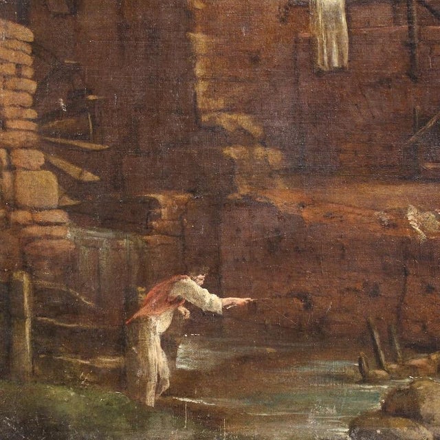 Landscape Composition, 18th Century, Oil Painting on Canvas For Sale - Image 11 of 15