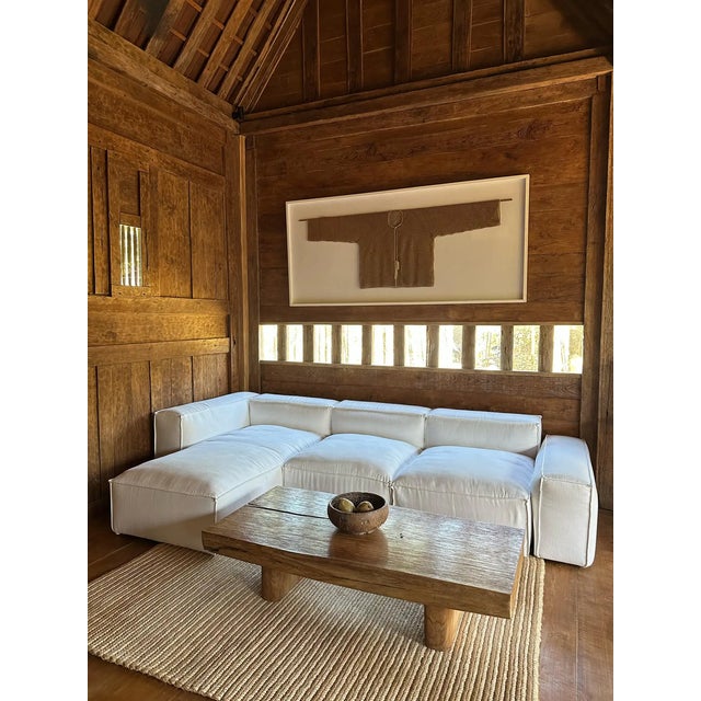 This solid teak wood table features wonderful wood textures and shades as well as a 4.5" inch thick table top. Its neutral...