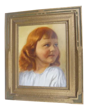 1920s "Portrait of Mary Jean Noble" Painting, Framed