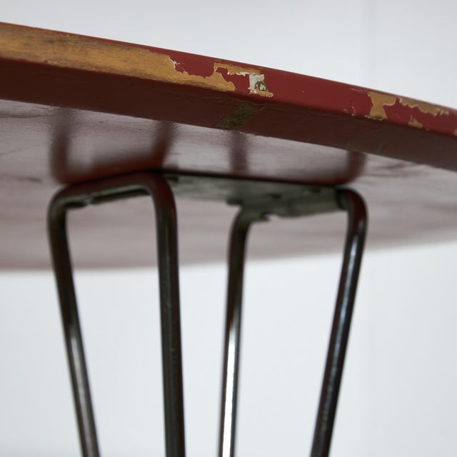 Wood Pink Superellipse Table, 1960s For Sale - Image 7 of 18