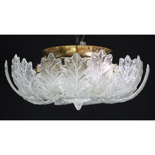 1980s Verona, Luxury Italian Murano Glass Ceiling Light or Flush Mount For Sale - Image 6 of 12