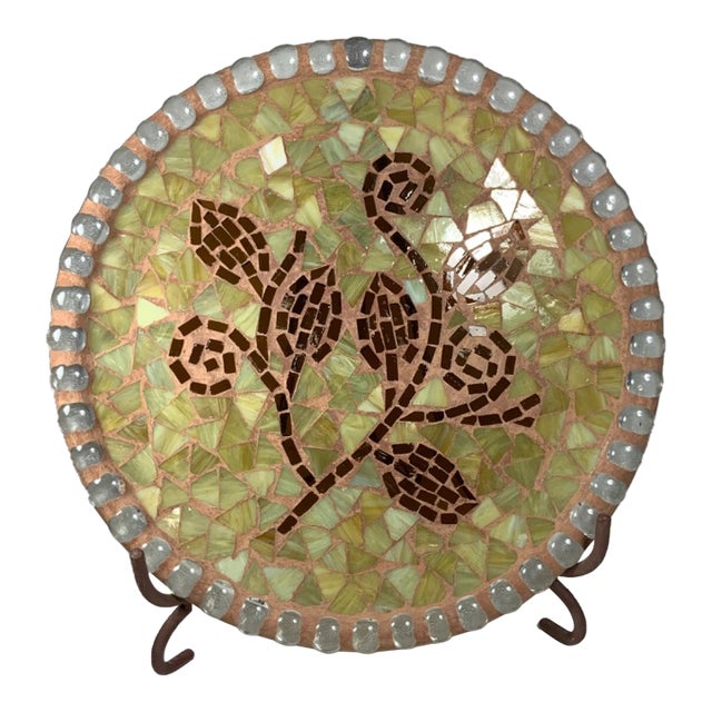 Vintage Terrazzo Mosaic Glass and Clay Platter For Sale
