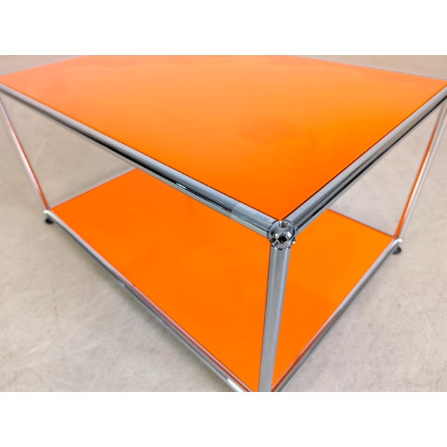 Orange Orange Coffee Table by Fritz Haller forfrom USM Haller For Sale - Image 8 of 11