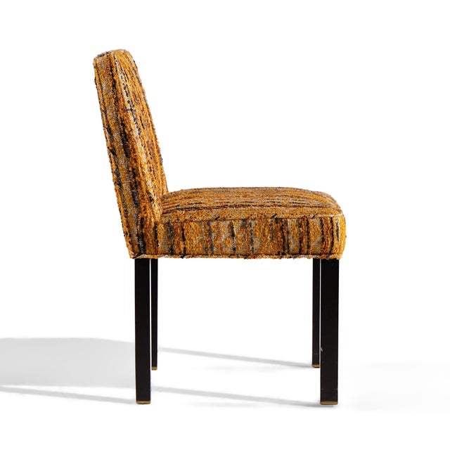 Edward Wormley for Dunbar Mid Century Brass Handled Dining Chairs - Pair For Sale - Image 11 of 13