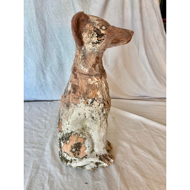 Early 20th Century Terracotta Dog Garden Statue For Sale - Image 4 of 13