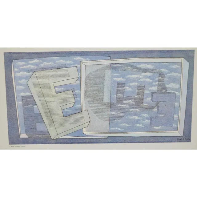 Rare 1965 Herbert Bayer "Tender Picture E" Offset Lithograph – Bauhaus Masterpiece For Sale - Image 4 of 10