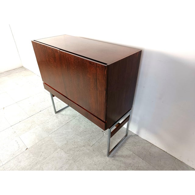 Brown Mid-Century Bar Cabinet, 1960s For Sale - Image 8 of 12