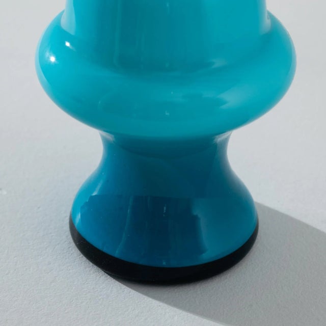 Blue 1960s Italian Blue Glass Jug For Sale - Image 8 of 8