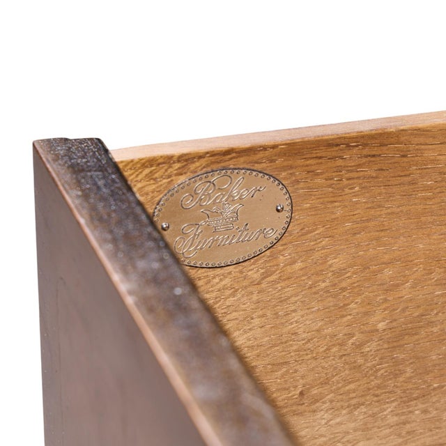 Baker Cherry and Brass Campaign Nightstands - Pair For Sale - Image 12 of 12