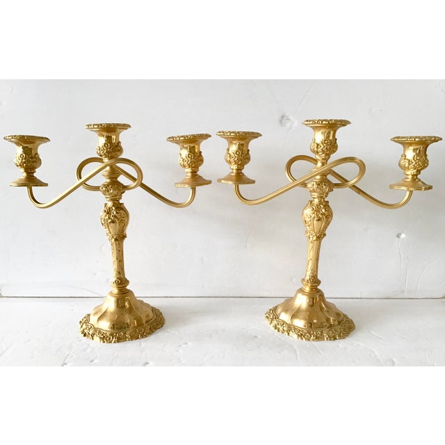 1950s French Gold Candelabras a Pair Chairish