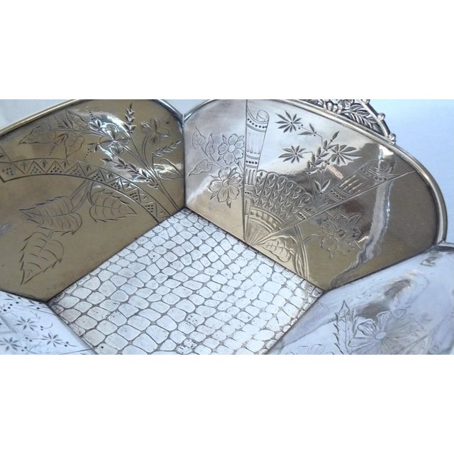 Late 19th Century Aesthetic Movement Derby Silver Co Quadruple Plate Basket For Sale - Image 5 of 13