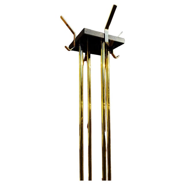Large Art Deco Italian Standing Coat Rack, 1950s For Sale - Image 4 of 15