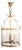 Graceful 20th Century French Brass Lantern with Curved Detailing For Sale