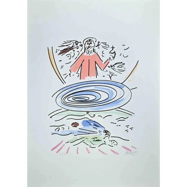 Sante Monachesi, Paradiso, Original Lithograph, 1977 For Sale - Image 3 of 3